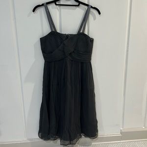 Charcoal Gray JCREW bridesmaid dress